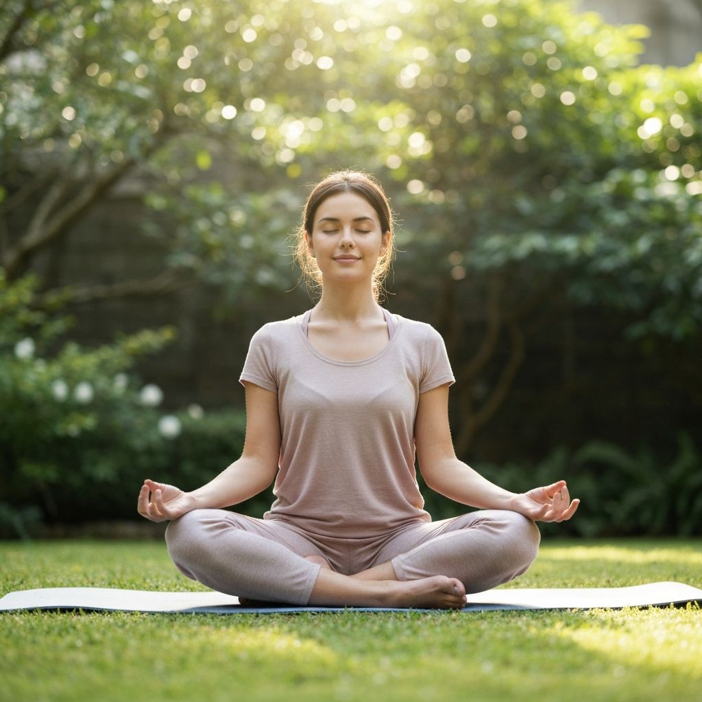 Peaceful meditation scene representing calm communication